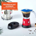 IMUSA Puerto Rico Boricua Flag Espresso Maker 6 Cup or 3 Cup | Limited Edition Moka Pot Coffee Maker | Cast Aluminum & Tritan Stovetop Espresso Machine | Traditional Puerto Rican Boricua Coffee Pot