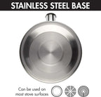 Primula Stewart Whistling Stovetop Tea Kettle Food Grade Stainless Steel, Hot Water Fast to Boil, Cool Touch Folding, 1.5-Quart, Brushed with Black Handle (Pack of 4)