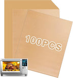Air Fryer Liners Disposable,100PCS Parchment Paper Sheets Compatible with Nuwave Bravo Air Fryer Toaster Smart Oven, Air Fryer Accessories for Nuwave 12-in-1 30qt Oven