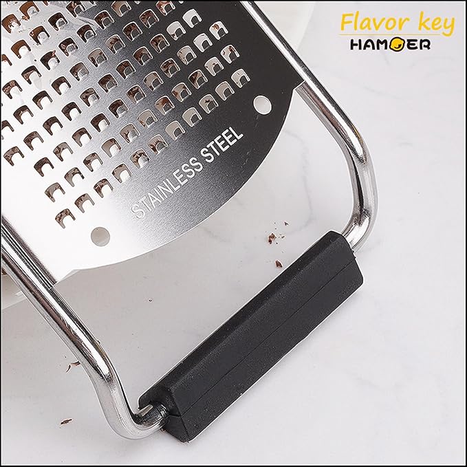 Grater Zester for Cheese Chocolate Lemon Fruit Ginger Multi-Tool Set Ergonomic Non-Slip Handle (Two Tools)…
