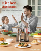 Electric Salt and Pepper Grinder Set with Storage Base, Stainless Steel Rechargeable Salt and Pepper Grinder Set with 4.5 oz Large Capacity, 1.8" Wide Mouth, Adjustable Coarseness, Ideal for Kitchen