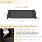 Upgraded WB31X24738 Griddle Replacement Parts for GE Stove Parts WB31X24998 Cast Iron Stove Top Griddle WB31X49806 General Electric Gas Range Cooktop Center Griddle Plate JGB700SEJ4SS Flat Top Pan