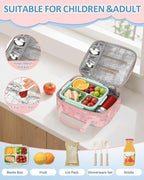 Insulated Lunch Box for Kids, Cute Thermal Lunch Bag for School, Reusable Lunch Tote for Boys and Girls, Durable Cooler Bag with Easy Grab Handle, Lightweight and Easy to Clean Meal Bag, Unicorn