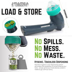 Mamba Lite Electric Herb Grinder, USB Rechargeable Herb & Spice Grinder for Dried Herbs, One-Hand Automatic Kitchen Herb Mill, Portable Spice Grinder with Cleaning Tools, 0.75 g Capacity, Green