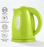 OVENTE Electric Kettle, 1.7L Fast Boiling Water Heater for Coffee or Tea, BPA Free with Water Level Gauge, Auto Shut-Off, Boil-Dry Protection, Indicator Light and Removable Filter, Green KP72G