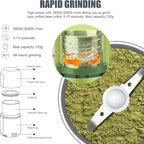 COOL KNIGHT Herb Grinder [large capacity/fast/Electric ]-Spice Herb Coffee Grinder with Pollen Catcher/- 7.5" (Green)