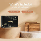 SMIRLY Bamboo Cutting Board Set, Chopping Board and Wooden Cutting Boards for Kitchen, Small Wood Cutting Board and butcher block (Acacia Wood, 2 Pack)