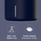Hydrapeak 18oz Stainless Steel Vacuum Insulated Food Jar Kids for Hot and Cold Food, Wide Mouth Leak-Proof Soup Adults, 10 Hours 16 (Navy) (HP-Foodie18)