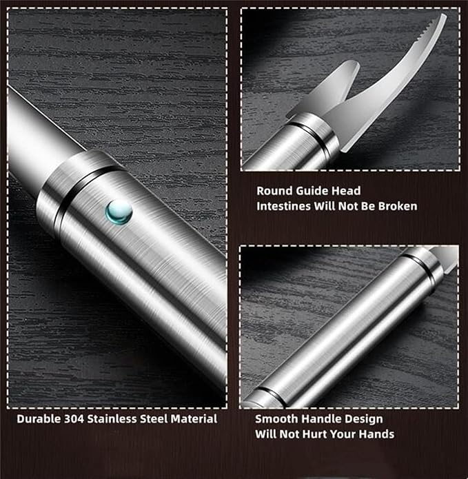 2024 New 5 in 1 Multifunctional Shrimp Line Fish Maw Knife with Cleaning Cloth, 304 Stainless Steel Shrimp Peeler, Fish Scale Remover Specialty Tools and Gadgets