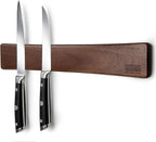 HOSHANHO Magnetic Knife Strips, Magnetic Knife Holder for Wall 16 Inch, Acacia Wood Knife Magnetic Strip Use as Knife Bar, Knife Holder for Kitchen Utensil Organizer