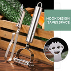 3PCS Set Multi-function Vegetable Peeler, Upgraded Stainless Steel Julienne Peeler, Carrot Potato Melon Fruit Peelers, Fruit Peeler Carrot Shredder Potato Peelers for Home Kitchen Gadget