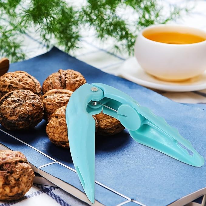 OSALADI Multifunctional Nut Opener and Chestnut Sheller Tool, Blue Nut Cracker Clip for Walnut, Pecan, and Hazelnut Shell Removal, Kitchen Specialty Gadget for Home Cooking