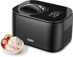 Iceman by Chefman Ice Cream Maker, No Pre-Freezing with Built-In Compressor, Makes Ice Cream, Froyo, Sorbet, Sherbet, Italian Ice, Frozen Yogurt, Digital Display w/ 3 Presets, 2 Pint Inserts Included