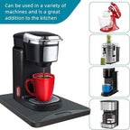 ARGOMAX Appliance Rolling Tray, Coffee Maker Slider, coffee pull out tray, sliding coffee maker tray, Suitable for coffee machines, air fryers and other appliances (Black-Metal)