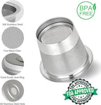 2 Pack Reusable Pods Compatible with Ninja Dual Brew Coffee Maker, Stainless Steel Permanent K Cups Filters for Ninja CFP101 & Ninja PB051 Coffee Maker