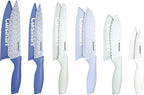 Cuisinart Advantage 12-Piece Kitchen Knife Set, Professional-Quality Nonstick Coated Stainless Steel Knives with Covers, Nonstick Color Coating for Easy Slicing, Ergonomic Handles, G1022-12BW