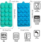 Gummy Candy Molds - 4Pcs Silicone Chocolate Mold, Non-stick and Bpa Free for Chocolate, Baking, Jelly, Wax Melt, Ice Cubes