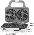 SugarWhisk 4 Inch Double Mini Waffle Maker Machine, Chaffle Maker, Waflera Electrica, Small Waffle Iron for Waffles, Keto Chaffles, Hash Browns, Cookies, Non-stick Plates