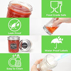 CycleMore 6 oz Mason Jars with Airtight Lids and Bands, 30 Pack Regular Mouth Glass Canning Jars, Small Glass Canisters for Jelly, Sauce, Jam, Honey, Juice, Wedding Favors, Shower Favors