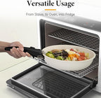 Removable Pot Handle, Universal Pan Handle, Replacement for Pots and Pans, Fits All Cookware, Includes Spoon Rest, Durable & Heat-Resistant, Black - Gray