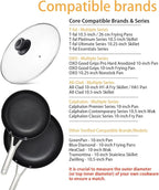 10 Inch Pan Lid 10" Tempered Glass Lid for Frying Pan, Skillets, Pans, Pots and Wok, Heat Resistant Handle