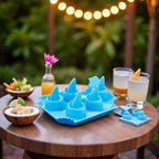 Blue Silicone Ice Cube Trays For Freezer Shark Fin Shape Ice Cube Tray,Novelty Silicone Diy Mould Shark Fin Chocolate Jello Mould Mold Ice Cube Tray Specialty Tools and Gadgets