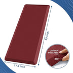 KitchenClouds Kitchen Mat Cushioned Anti Fatigue Kitchen Rug 0.8inch Water Resistant Non Slip Kitchen Rugs and Mats Standing Desk Mat Comfort Floor Mats for Kitchen Sink Office (17.3"x39",Red)