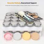 CycleMore 4oz Mason Jars, 40 Pack Small Glass Jar With Silver Separable Lids & Colorful Plastic Lids, Mini Canning Jars for Honey, Jam, Jelly, Wedding Favors, Kitchen Food Storage
