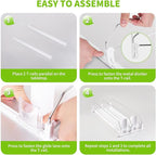 Drink Organizer for Fridge, Soda Can Dispenser for Refrigerator, Automatic Drink Dispenser for Fridge Holds up to 10 Cans, 2 Row