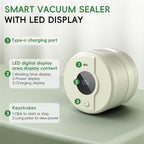 Mason Jar Vacuum Sealer Kit, Electric Sealer for Wide and Regular Mouth Mason Lids, Canning Vacuum Sealer Mason Jar, Automatic Vacuum Sealer Machine for Food Storage - Ivory