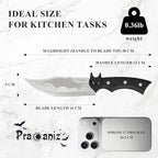 Pracaniz Bat Design Kitchen Knife - Unique Gothic Themed Cutlery, Stainless Steel Blade with Decorative Handle for Cooking and Collecting