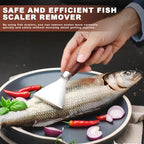 2 Pack Fish Scale Remover, 304 Stainless Steel Fish Scaler Scraping Tool, Serrated Fish Cleaning Tools,Sharp Fish Descaler Tool for Restaurant Chef and Home Cooking Seafood Tools