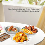 Oil Filter Tray, Stainless Steel Mesh Drain Basket Colanders Air Fryer Accessories for Fried Food Draining Rack Barbecue Grill Tray Net Draining Pan Strainer for Vegetable Dessert (10.2 Inch)