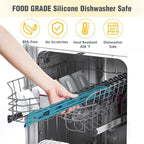 Tomorotec Compact Silicone-Coated Triangle Dish Drying Rack for Sink Corner - Foldable Stainless Steel Over-The-Sink Organizer and Storage Shelf (Dark Green)