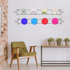 2 Pcs Horizontal Plate Rack Black Large Plate Hangers for the Wall Metal Decorative with 4 Non Adjustable Brackets for Collectible Plates Dishes Plaques