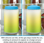 6 Pack Silicone Soda Can Cover Lids, Reusable Soda Can Lids Beer Can Covers Pop Can Covers, BPA Free Silicone Can Cover, Stopper and Protector for Soda, Beer, Beverage, Juice, Coke, Fits Standard Cans