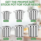 STOCKPOT Large Soup Pot with Lid - 40 Quart Stainless Steel Stockpots, Cooking Pots, Stock Pot with Lid, Big Pots for Cooking, Heavy Duty, Induction & Oven Safe