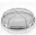 Fine Mesh Strainer for Kitchen, Stainless Steel Colander Bowl for Pasta, Rice, Fruit, Metal Net Baskets with Resting Base - Strain, Drain, Rinse (Diameter 9.84 inch)