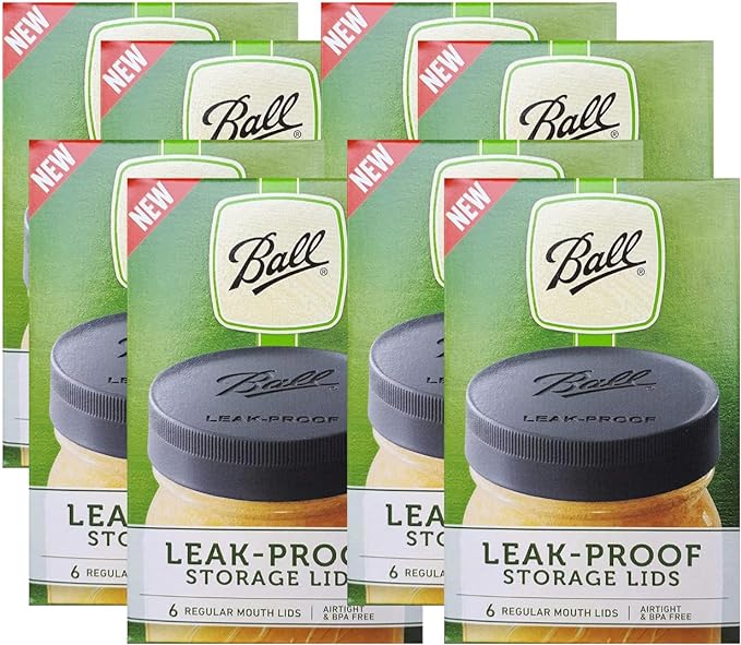 Ball Mason Jar Leak-Proof Lids, Regular Mouth, 6 CT (Pack of 8)