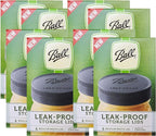 Ball Mason Jar Leak-Proof Lids, Regular Mouth, 6 CT (Pack of 8)