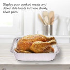 Stock Your Home 9x13 Aluminum Pans (20 Pack) - Disposable & Recyclable Foil Tray- Half Size Steam Table Deep Pans - Tin Foil Pans for Cooking, Heating, Storing, Prepping Food, BBQ, Grilling, Catering