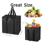 musbus 2Pack Cooler Bag Insulated Grocery Bags Large Freezer Shopping Cooler Tote for Travel Groceries Beach Thermal Food Delivery Bag to Keep Frozen Food Cold and Hot Food
