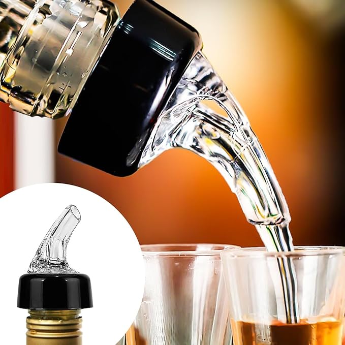 Measure Pourer Drinks Wine Cocktail Beverages Dispenser,Automatic Measured Bottle Pourer Spout,Quick Shot Spirit,Ideal Cocktail Home Bar Tools 1oz/30ml Green 10 Pack