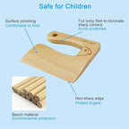 LUOLAO Wooden Kids Knife for Cooking and Safe Cutting Veggies Fruits, Cute Fish Shape Kids Kitchen Tools, Christmas Gifts for kids, 2-5 Years Old Applicable