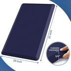 KitchenClouds Kitchen Mat Cushioned Anti Fatigue Rug 20"x32" Water Resistant, Non Slip, Standing and Comfort Desk/Floor Mats for House Sink Office (Blue)