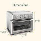 1800 Watt Stainless Steel Air Fryer/Convection Toaster Oven