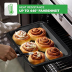 NutriChef 10-Piece Non-Stick Baking Set – Heavy-Duty Carbon Steel Bakeware Set w/ Cookie Sheets, Muffin Pan, Roasting Pan, Cake Pan, Baking Tray, Pizza Pan – Effortless Food Release & Easy Cleanup