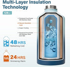 DYSANKY 1 Gallon Water Bottle Insulated | Thickened Stainless Steel Vacuum Metal Water Jug | Portable Sports Large for Gym and Hiking with Straw, Carrier Bag, Handle Strap | BPA-Free 128 oz