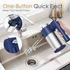 Powerful 600W Hand Mixer, 5-Speed Electric Hand Held Mixer for Baking, Lightweight Stainless Steel Hand Beaters *2 & Dough Hooks*2 with Eject Button, Kitchen Mixer for Cream, Cookies, Dough-Blue