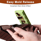 Husfunov Chocolate Bar Mold,Non-Stick Chocolate Molds, 100% Food Grade Silicone Deep Mold for Dubai Pistachio Rod, Candy, Snacks,Knafeh Pistachio Rod and More(5 Snap)